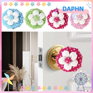 DAPHS ฝาครอบลูกบิดประตู ทรงกลม แบบนิ่ม ลายดอกไม้ ป้องกันไฟฟ้าสถิตย์ ล้างทําความสะอาดได้ สําหรับห้องครัว