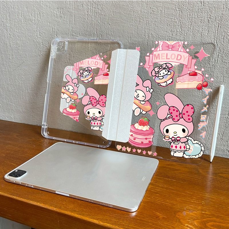 Crystal เคส ไอแพด เคส แผ่นหลังอะครีลิ air1/2 gen5/6 air3 Gen10 gen11 pro12.9 Gen9/8/7 pro11 Air5/4/6/7 Case mini6/mini7
