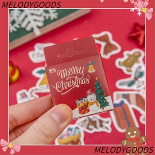 Melodg สติกเกอร์ ลายคริสต์มาส มีกาวในตัว สําหรับตกแต่งสมุดไดอารี่ DIY