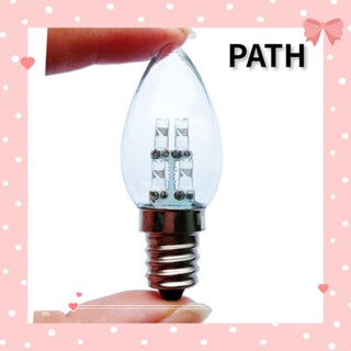 Path หลอดไฟคริสตัล LED 4 ดวง 0.8W 3000K 6500k E12 สีขาวอบอุ่น ขนาดเล็ก