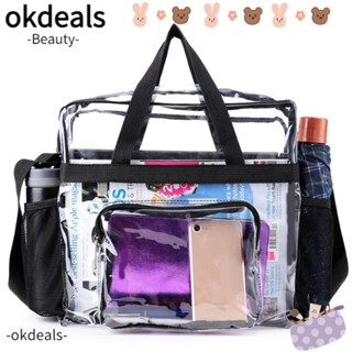 OKDEALS กระเป๋าเป้สะพายหลัง ขนาดเล็ก จุของได้เยอะ สีโปร่งใส