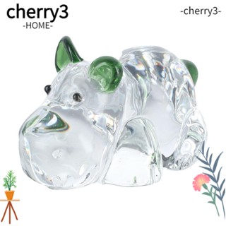 Cherry3 ฟิกเกอร์ฮิปโป แก้วคริสตัล ขนาด 2.8 นิ้ว สําหรับตกแต่งบ้าน