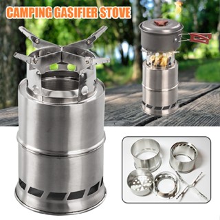 New Stainless Steel Folding Firewood Stove Alcohol Stove Picnic Camping Stove