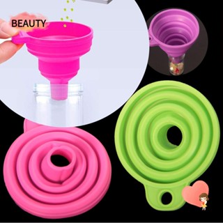 BEAUTY Plastic Diamond Painting Funnel Multi-function Cross Stitch Silicone Funnel Convenient Beads Diamond Embroidery Tools Storage DIY Embroidery Accessories Large Capacity Round Funnel/Multicolor