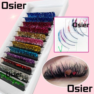 Osier1 ขนตาปลอม กลิตเตอร์ หลากสีสัน D Curl Fairy Eyelashes