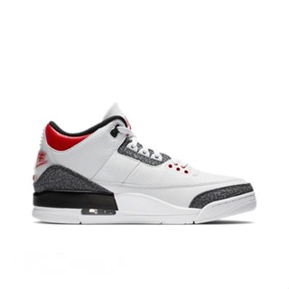 รองเท้ากีฬา รองเท้าบาสเก็ตบอลลําลอง AJ3 Air Jordan 3 Red Cement ใส่สบาย สําหรับผู้ชาย CQ0488-CK5692-600 Flame Red 40 k