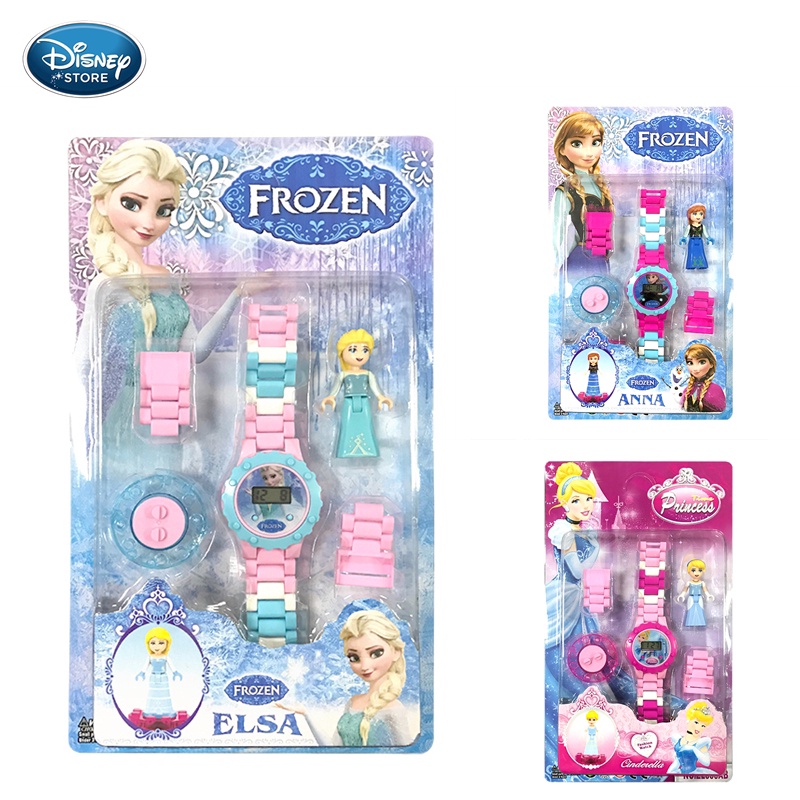 Disney Frozen ชุดนาฬิกาข้อมือ DIY ของเล่นเสริมการเรียนรู้เด็ก