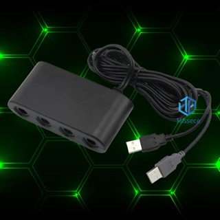 อะแดปเตอร์ควบคุมไร้สาย USB 4 พอร์ต สําหรับ WiiU Switc -au [Missece.th]