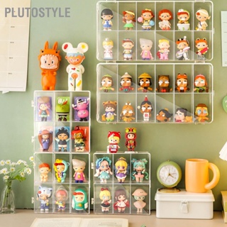 Plutostyle กรณีแสดงเดสก์ท็อปที่ชัดเจนแยกก้อนกันน้ำกันฝุ่นแสดงกล่องแสดงสำหรับของเล่นรูปตุ๊กตา