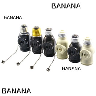 Banana1 อะแดปเตอร์ฐานหลอดไฟ LED 110-250 V ABS US 6A อุปกรณ์เสริม