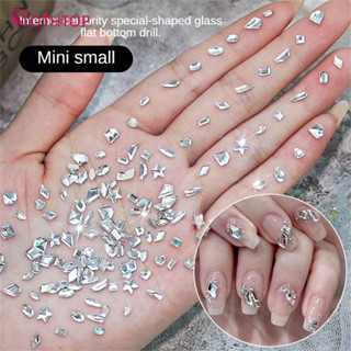 Net Red Nail Art มินิออโรร่าเจาะอุณหภูมิเอลฟ์พร้อมเพชรรูปทรงพิเศษด้านล่างแบนขนาดเล็กตกแต่งเล็บ Super Flash Super Flash [TOP]