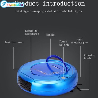 หุ่นยนต์ดูดฝุ่นอัจฉริยะ ชาร์จ Usb กวาดอัตโนมัติ สําหรับบ้าน