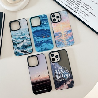 CaseTify  พร้อมส่ง เคสโทรศัพท์มือถือ ซิลิโคนนิ่ม TPU ใส กันกระแทก ลายกราฟฟิตี้ คลื่นภูมิทัศน์ สําหรับ iPhone 14 Pro MAX 13 12 11 Pro MAX