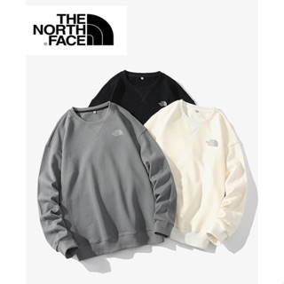 เสื้อกันหนาวแขนยาวลําลอง คอกลม ทรงหลวม ลายวาฟเฟิล The North Face สําหรับผู้ชาย