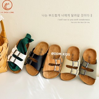 YA ZHOU LONG รองเท้าแตะ birkenstock สำหรับเด็ก รองเท้าแตะของเด็กชาย birkenstock ของสาวๆ สวมใส่สบาย ระบายอากาศได้