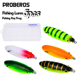 Proberos เหยื่อปลอม  luya เบ็ดคู่ กบฟ้าร้อง 16.9g เหยื่อปลอมไบโอนิคปลาน้ำจืดสีดำ