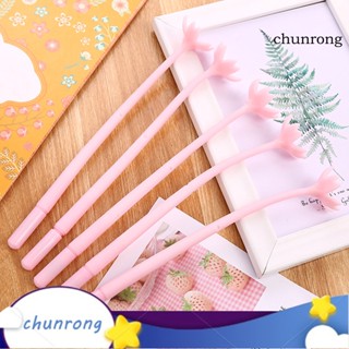 Chunrong ปากกาเจลพลาสติก 0.5 มม. แบบพกพา 100 ชิ้น