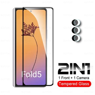 2in1 ฟิล์มกระจกนิรภัยกันรอยหน้าจอ แบบเต็มจอ HD สําหรับ Samsung Z Fold 5 Z Fold 5 Samsung Z Fold 5 Z Fold 5 Z Fold 5 Z Fold 5