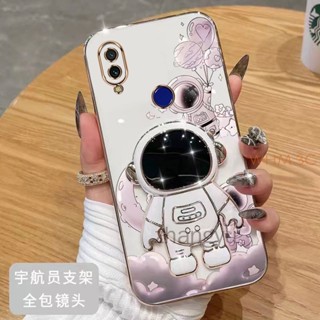 เคสโทรศัพท์มือถือแบบนิ่ม TPU กันกระแทก ลายนักบินอวกาศ 3D พร้อมที่ตั้งวาง สําหรับ vivo Y15A y15s Y01 Y95 Y93 y91 Y91c Y83 y85 v9 y91i Y51 T1 Pro 5G