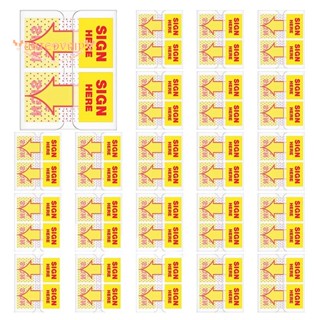 สติกเกอร์ป้ายธง พร้อมธงลูกศร 1 นิ้ว สีเหลือง 300 ชิ้น