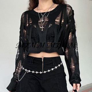 MTMM เสื้อสเวตเตอร์ถักผู้หญิง
เสื้อเบลาส์เอวสูงปิดไหล่ Cutout Top MTM-094