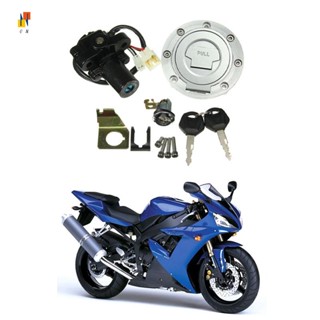 ชุดกุญแจสวิตช์ล็อคที่นั่งรถยนต์ สําหรับ 2002-2003 Yamaha YZF R1 07-22 R6 04-22 FJR1300 2001-2022 FZ6