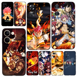 เคสโทรศัพท์มือถือ ซิลิโคนนิ่ม Tpu ลายการ์ตูนอะนิเมะ Fairy Tail สีดํา สําหรับ Oppo F19 F19S PRO 4G