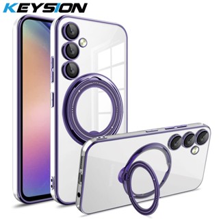 Keysion เคสโทรศัพท์มือถือ TPU แบบใส ป้องกันกล้อง พร้อมแหวนขาตั้ง สําหรับ Samsung Galaxy A13 5G A23 A52S 5G A12