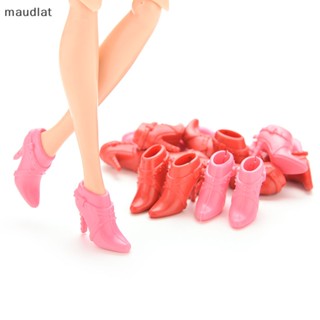 Maud รองเท้าบูทส้นสูง 10 คู่ สําหรับตุ๊กตาบาร์บี้ สุ่มสี EN