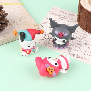 Hugepeaknew ตุ๊กตาฟิกเกอร์ Pachacco My Melody Kuromi Kawaii สําหรับตกแต่งบ้าน ปาร์ตี้ฮาโลวีน