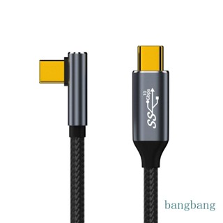 Bang สายชาร์จ Type-C ตัวผู้ เป็นตัวผู้ 100W 5A Usb3 1 gen2 90 องศา