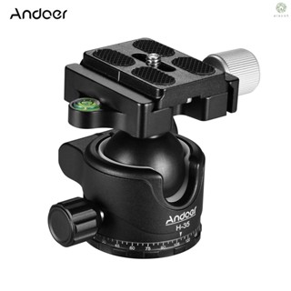 [XS]Andoer H-35 อะแดปเตอร์ขาตั้งกล้องพาโนรามา หัวบอล อลูมิเนียมอัลลอย รับน้ําหนักสูงสุด 15 กก. 33 ปอนด์ พร้อมกระเป๋าถือ