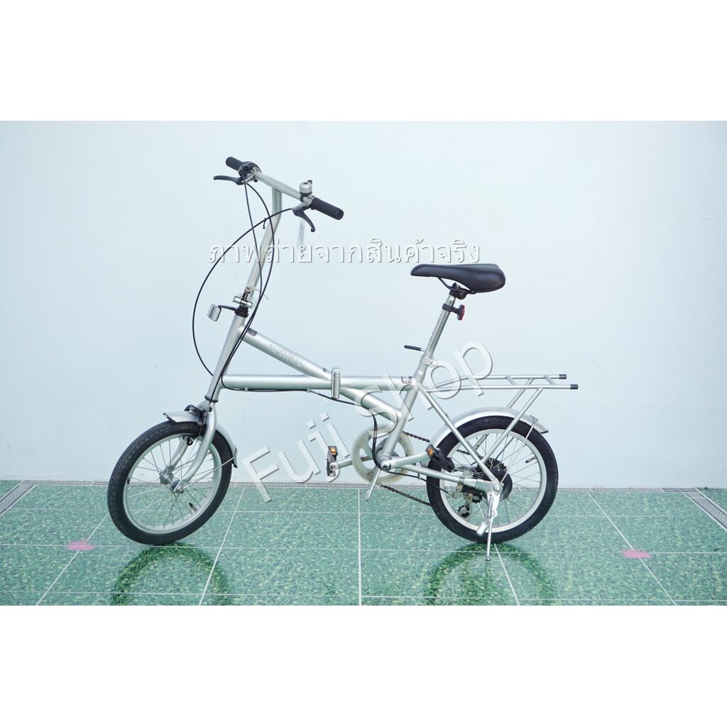 จักรยานพับได้ญี่ปุ่น - ล้อ 16 นิ้ว - มีเกียร์ - สีเงิน [จักรยานมือสอง]