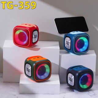 T TG359 ลําโพงบลูทูธไร้สาย RGB การ์ดเสียง วิทยุ TWS คู่รัก เหล็ก ขนาดเล็ก แคนนอน ของขวัญวันหยุด