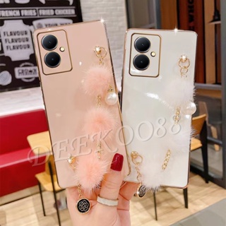 เคสโทรศัพท์มือถือ แบบนิ่ม ชุบมุก สีชมพู สีดํา สําหรับ VIVOY78 VIVOY27 VIVOY02T VIVO Y78 Y27 Y02T 5G 4G