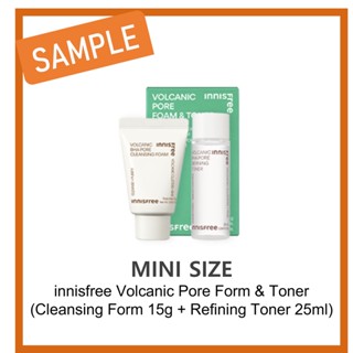 [SAMPLE] Innisfree โทนเนอร์ภูเขาไฟ ทําความสะอาดรูขุมขน 15 กรัม และโทนเนอร์ปรับผิว 25 มล. #45