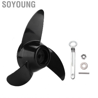 Soyoung Marine Propeller Simple Installation High Strength Efficiency Plastic 3‑Blades for 50lb 60lb 68lb 88lb Outboard