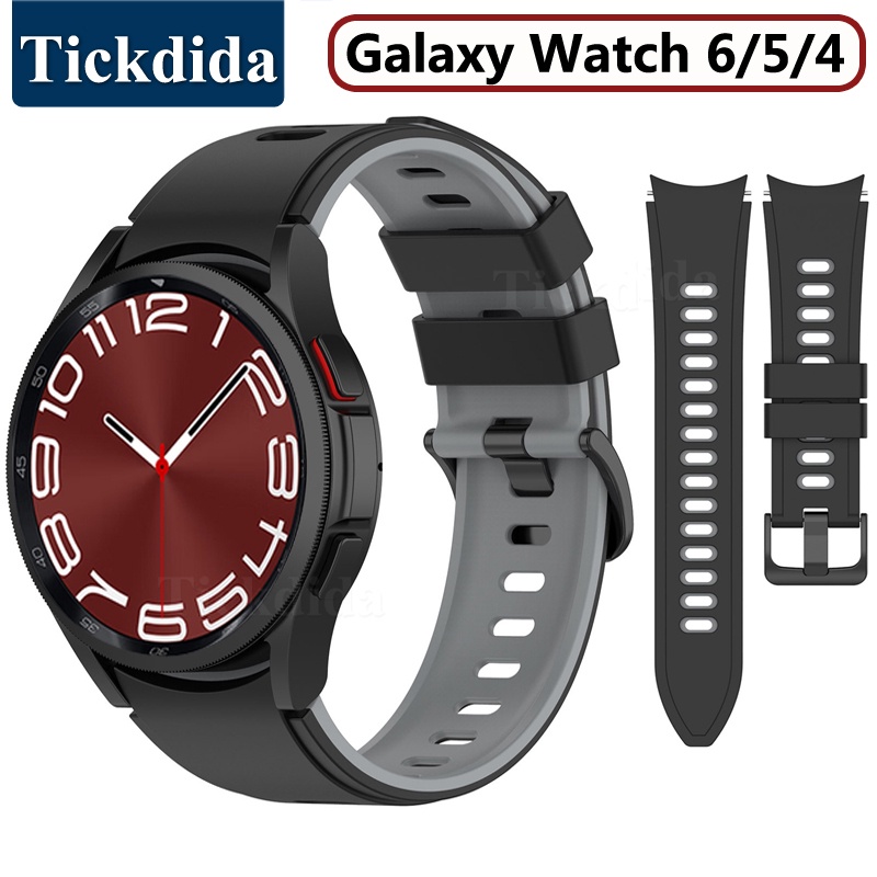 สายกีฬาซิลิโคนสําหรับ Samsung Galaxy Watch 6 Classic 47/43 มม. และ Galaxy Watch 4/5 Pro 45/44/40/46 มม.