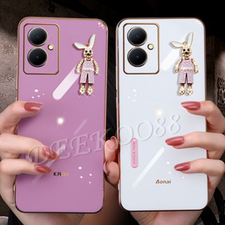  พร้อมส่ง เคสโทรศัพท์มือถือนิ่ม ปิดด้านหลัง ลายกระต่ายน่ารัก 3D วิบวับ สําหรับ VIVO Y78 Y27 Y02T 5G 4G VIVOY78 VIVOY27 VIVOY02T