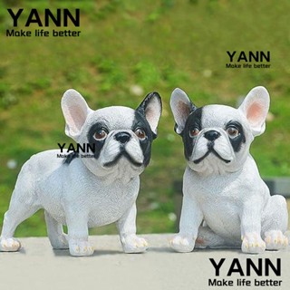 Yann1 รูปปั้นสุนัขบูลด็อก เรซิ่น น่ารัก สําหรับตกแต่งสวน