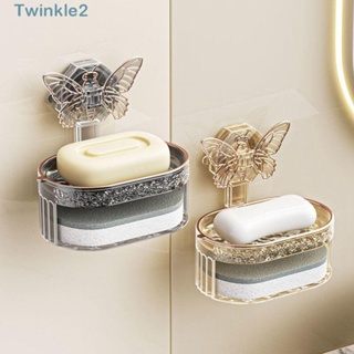 Twinkle จานวางสบู่ ABS แบบติดผนัง ไม่ต้องเจาะรู อเนกประสงค์ สําหรับห้องครัว