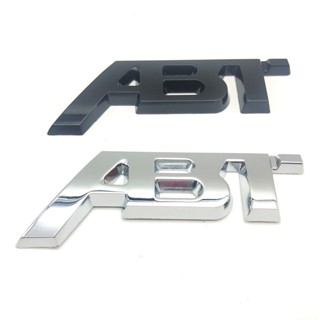 สติกเกอร์โลโก้ โครเมี่ยม ตัวอักษรสีดํา สําหรับรถยนต์ ABT VW Audi Q3 Q5 Q7 A3 A4 A5 A6