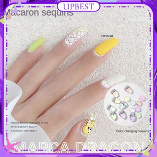 ♕ Nail Art Macaron Sequins Jewelry Fairy Colorful Japanese Hexagonal Candy Sequins Super Flash Summer Nail Decoration Manicure Tool For Nail Shop 8 Colors UPBEST