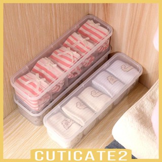 [Cuticate2] กล่องเก็บถุงเท้า ถุงเท้า ชุดชั้นใน อเนกประสงค์ แบบใส วางซ้อนกันได้ สําหรับจัดระเบียบตู้เสื้อผ้า