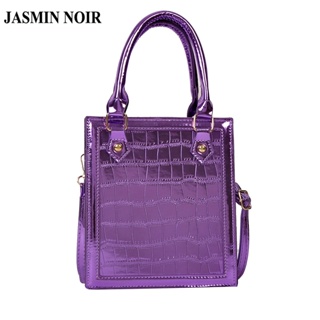 Jasmin NOIR กระเป๋าถือ กระเป๋าสะพายไหล่ สะพายข้าง หนัง PU ลายหนังจระเข้ ขนาดเล็ก สีแคนดี้ สําหรับสตรี