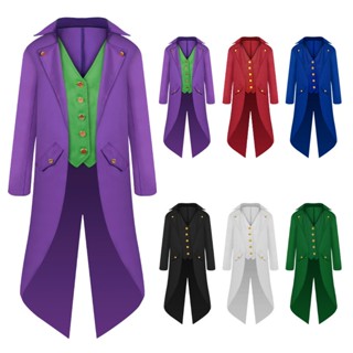 เสื้อโค้ทยูนิฟอร์ม ลาย Victorian Tuxedo Gentlema สไตล์โกธิคพังก์ สําหรับเด็กผู้ชาย