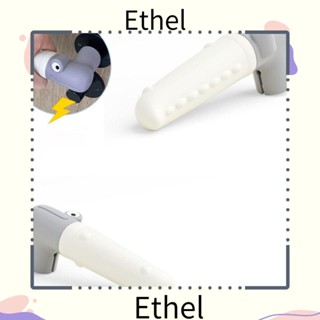 Ethel1 ฝาครอบลูกบิดประตู ซิลิโคน ป้องกันไฟฟ้าสถิตย์ มัลติฟังก์ชั่น ทูโทน ลายหนังจระเข้ ป้องกันการชน แผ่นป้องกัน ตกแต่งบ้าน