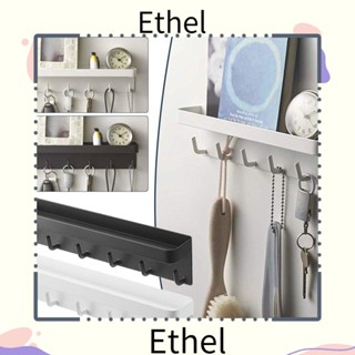 Ethel1 ชั้นแขวนเสื้อโค้ท ผ้าขนหนู หมวก เหล็กคาร์บอน ขนาดเล็ก ทนทาน สีดํา ขาว สําหรับห้องครัว