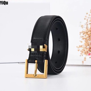 Womens Leather Belt Gold Grind Arenaceous Buckle Jeans Belts for Women Students Casual Waist Belt Trousers