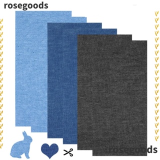 Rosegoods1 แผ่นผ้าโพลีเอสเตอร์ มีกาวในตัว 3 สี สําหรับซ่อมแซมเบาะรถยนต์ 6 ชิ้น